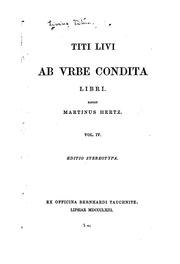 Cover of: Titi Livi ab urbe condita libri by Titus Livius