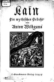 Cover of: Kain: ein mythisches Gedicht