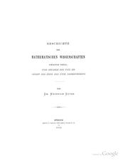 Cover of: Geschichte der mathematischen Wissenschaften. Erster-[zweiter] Teil by Heinrich Suter