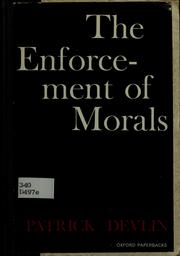 Cover of: The enforcement of morals