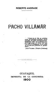 Cover of: Pacho Villamar ...