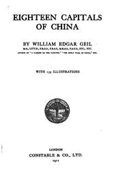 Cover of: Eighteen capitals of China by William Edgar Geil