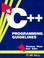 Cover of: C++ programming guidelines
