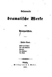 Cover of: Gesammelte dramatische Werke by Johann Ludwig Deinhardstein