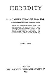 Cover of: Heredity by J. Arthur Thomson