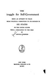 Cover of: The struggle for self-government by Joseph Lincoln Steffens