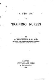 Cover of: A new way of training nurses