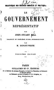 Cover of: Le gouvernement représentatif by John Stuart Mill