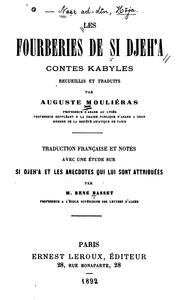 Cover of: Les Fourberies de Si Djeh'a