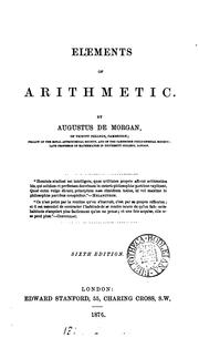 Cover of: The elements of arithmetic by Augustus De Morgan