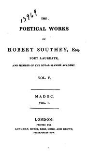 Cover of: The Poetical Works of Robert Southey, Esq. ...