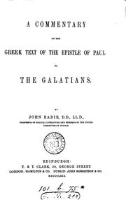Cover of: A commentary on the Greek text of the Epistle of Paul to the Philippians by John Eadie