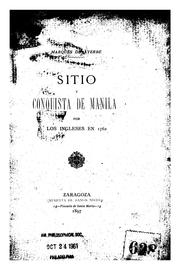 Cover of: Sitio y conquista de Manila por los ingleses en 1762