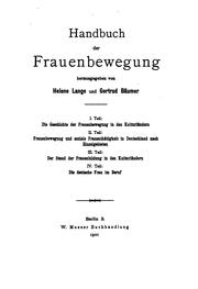 Cover of: Die Geschichte der Frauenbewegung in den Kulturländern