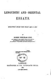 Cover of: Linguistic and Oriental Essays: Written from the Year 1840 to 1903 by Robert Needham Cust