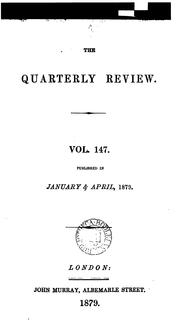 Cover of: THE QUARTERLY REVIEW