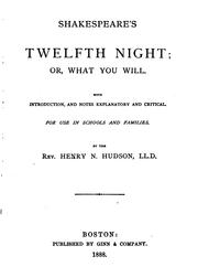 Cover of: Twelfth Night: Or, what You Will by William Shakespeare