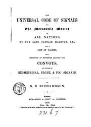 Cover of: The universal code of signals for the mercantile marine of all nations, with a list of yachts ...