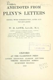 Cover of: Anecdotes from Pliny's letters by Pliny the Younger