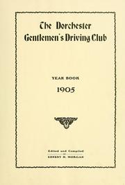 Cover of: Yearbook 1905 by Dorchester Gentlemen's Driving Club