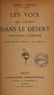 Cover of: Les voix qui crient dans le désert by Ernest Psichari