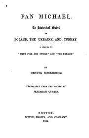 Cover of: Pan Michael by Henryk Sienkiewicz, Jeremiah Curtin
