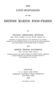 Cover of: The life-histories of the British marine food-fishes