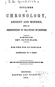 Cover of: Outlines of Chronology, Ancient and Modern: Being an Introduction to the ... by Samuel Griswold Goodrich, Samuel Griswold Goodrich