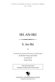 Cover of: Sh. An-sḳi: (Shelomoh Zanṿl Rapoporṭ)