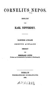 Cover of: Cornelius Nepos