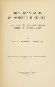 Cover of: Dravidian gods in modern Hinduism | Wilber Theodore Elmore