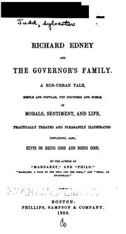 Cover of: Richard Edney and the Governor's Family: A Rus-urban Tale Simple and Popular, Yet Cultured and ...