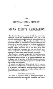 Annual Report of the Executive Committee of the Indian Rights Association ... by Indian Rights Association, Executive Committee
