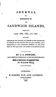 Cover of: journal of a residence in the sandwich islands by c.s. stewart
