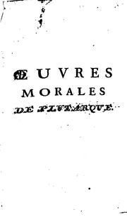 Cover of: Œuvres morales