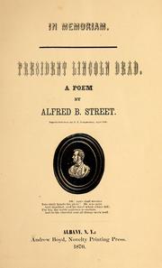 Cover of: In memoriam.: President Lincoln dead. A poem