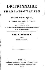 Cover of: Dictionnaire français-italien et italien-français by Antonio Buttura