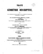 Traité de géométrie descriptive by C. F. A. Leroy