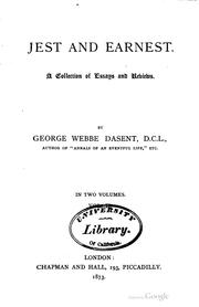 Jest and earnest by George Webbe Dasent