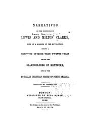 Cover of: Narratives of the sufferings of Lewis and Milton Clarke by Clark, Lewis Garrard
