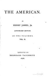 Cover of: The American. by Henry James