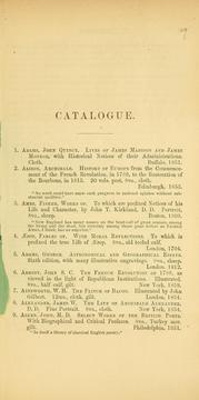 Catalogue of a choice collection of American and English books, in the various departments of literature, being the private library of W. Elliot Woodward, of Roxbury, Mass by J. E. Cooley (Firm : New York, N.Y.)