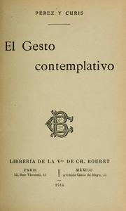Cover of: El gesto contemplativo