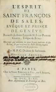 Cover of: L'Esprit de saint François de Sales, évêque et prince de Genève