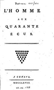 Cover of: L'homme aux quarante écus