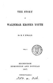 Cover of: The story of Waldemar Krone's youth