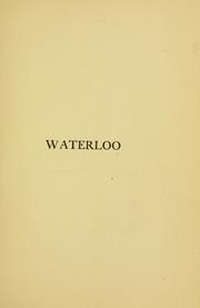 Cover of: Waterloo | Thomas E. Watson