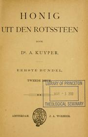 Cover of: Honig uit den rotssteen