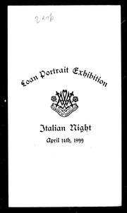 Cover of Loan portrait exhibition by 