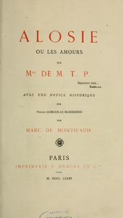 Cover of: Alosie, ou, Les Amours de mme de M.T.P.